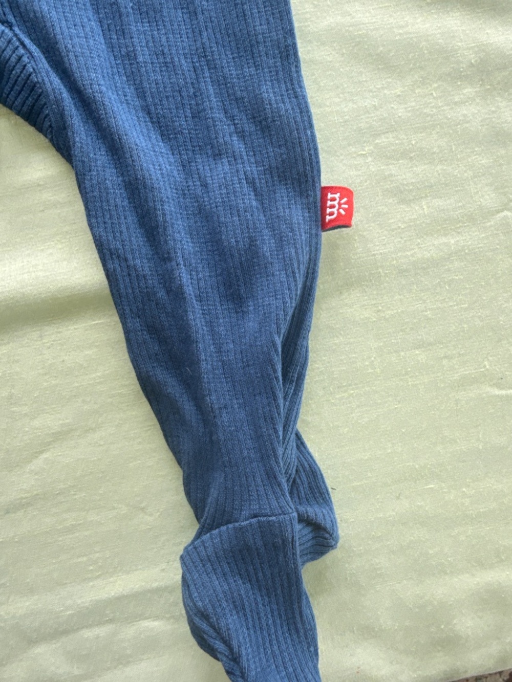 NWT Magnetic Me Dark Blue waffle modal parent favorite footie Preemie - Picture 3 of 5